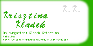 krisztina kladek business card